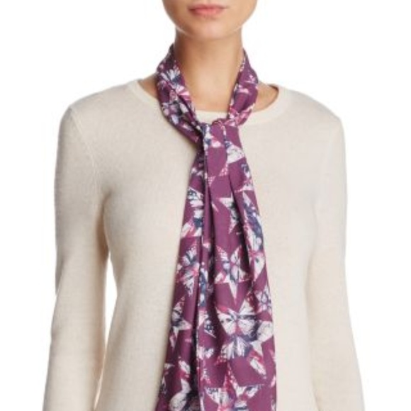LOLA ROSE LONDON LADIES WOVEN SCARF PURPLE - Picture 1 of 2